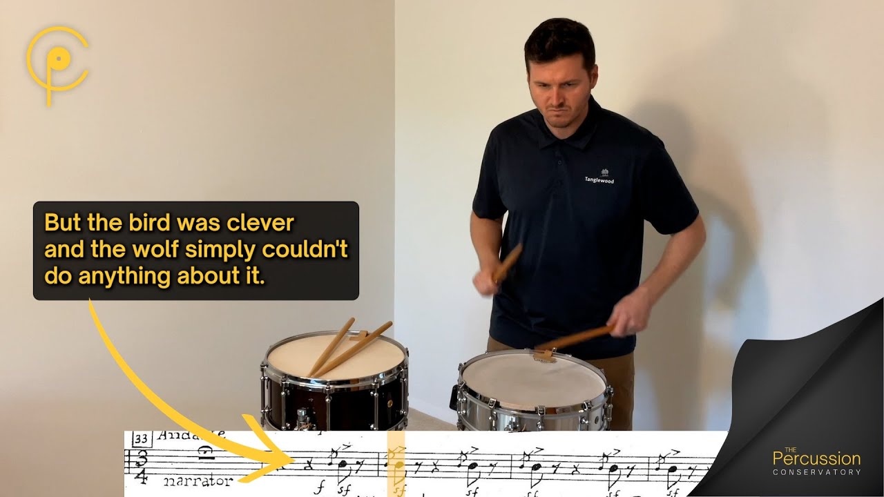 Snare Drum Tutorial | Peter and The Wolf | Prokofiev | Stephen Kehner