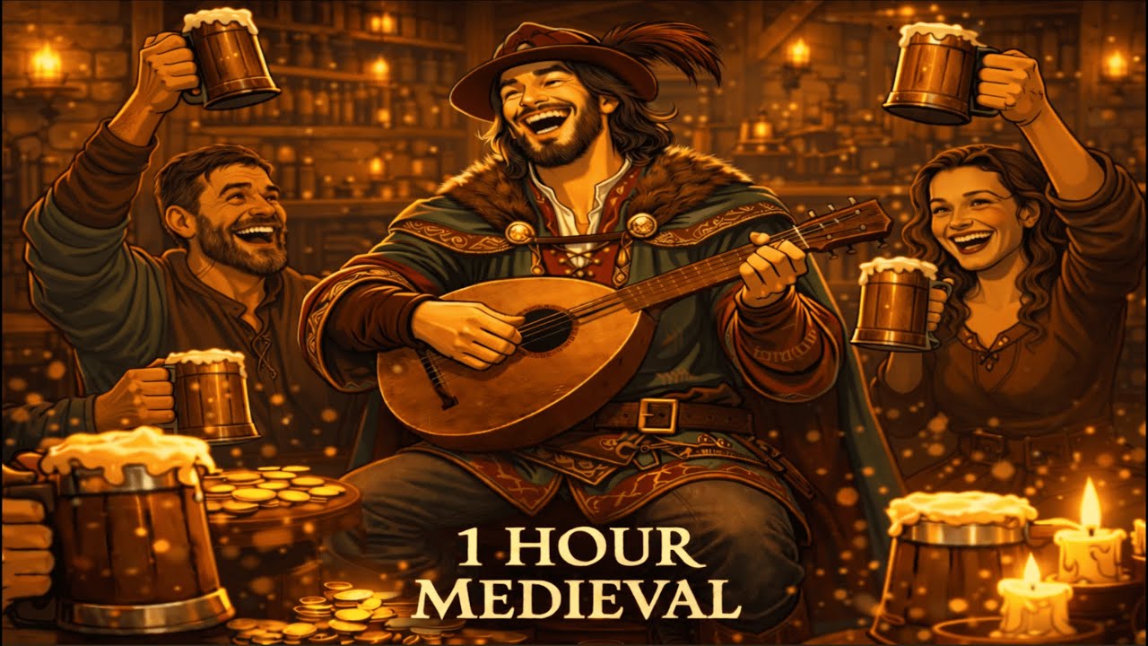 Medieval Tavern Music | Warm & Peaceful Fantasy Ambience (1 Hour)