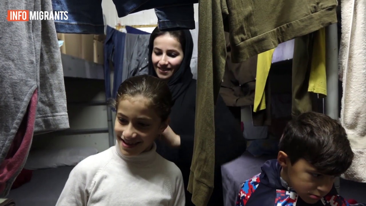 Migrants at Chios refugee camp stuck in cold of winter