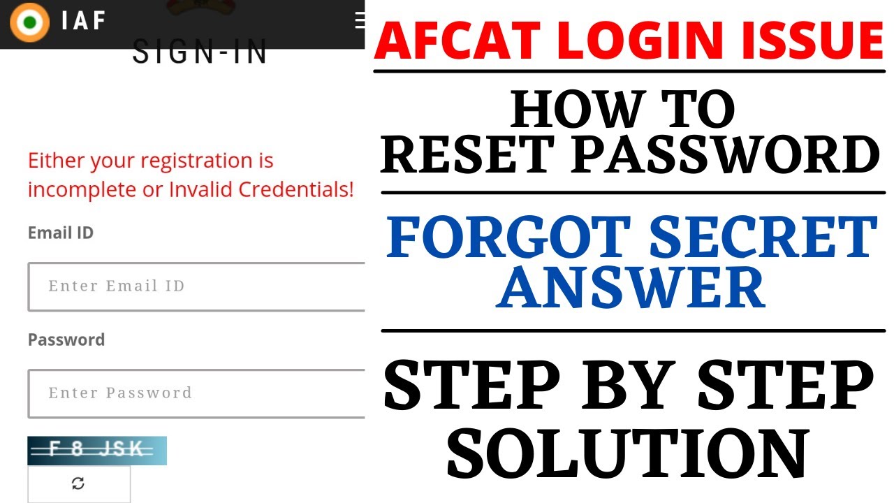 AFCAT LOGIN ISSUE | 2021 | SECRET ANSWER ISSUE | ALL QUERIES SOLVED