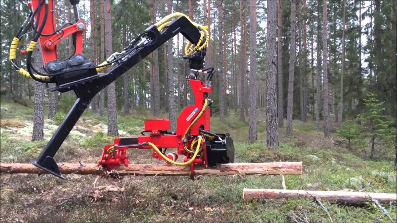 Naarva S23C stroke harvester in excavator - Naarva S23C kaivinkoneessa