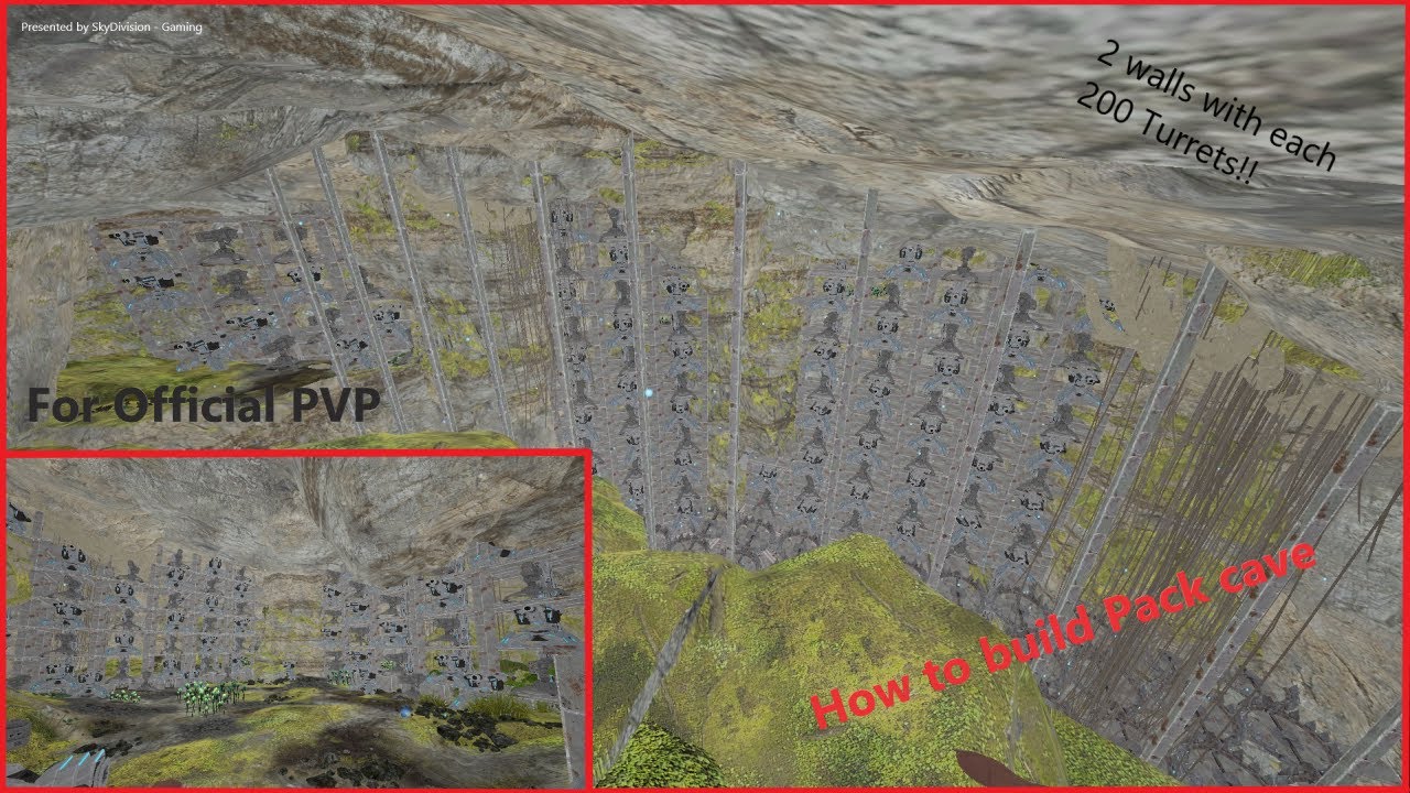 How to Build Pack Cave Wall for Official PVP // SkyDivision - Gaming