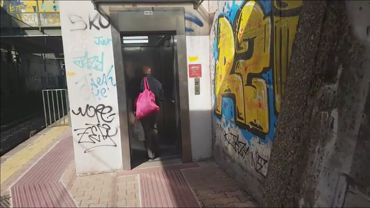 2 2006 Del Bo Roped Hydraulic Elevators@Bellavista Railway Station, Portici, Italy