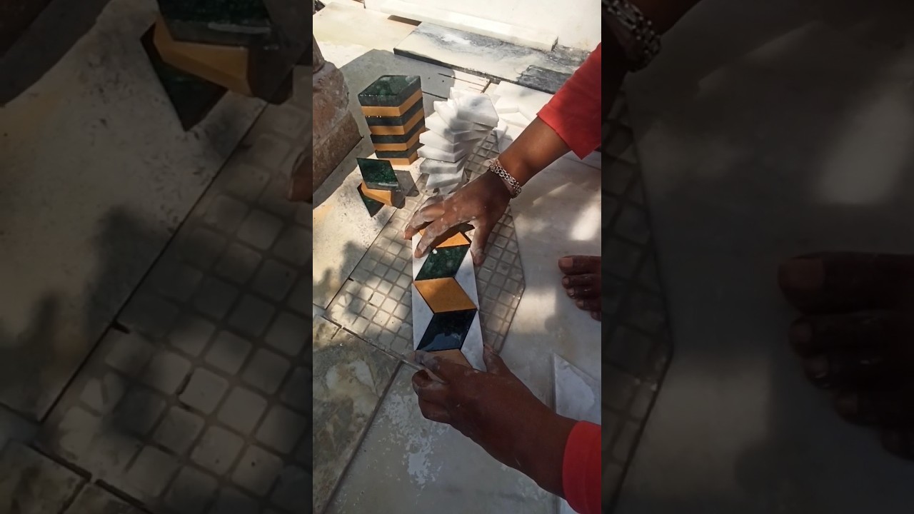 Barfi half cutting farma New border design granite and marble#newdesign#borderdesign#marble #granite