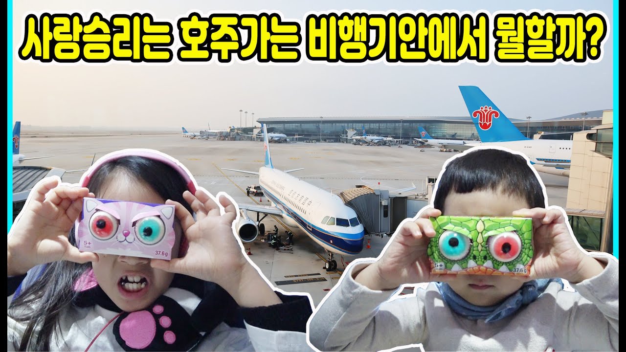 사랑승리는 호주가는 비행기안에서 뭘 하면서 16시간을 날아갈까요? 밀착중계합니다 ㅋㅋㅋ 나름 재밌게 날아갔어요! [사랑아놀자 LOVE&TORY]
