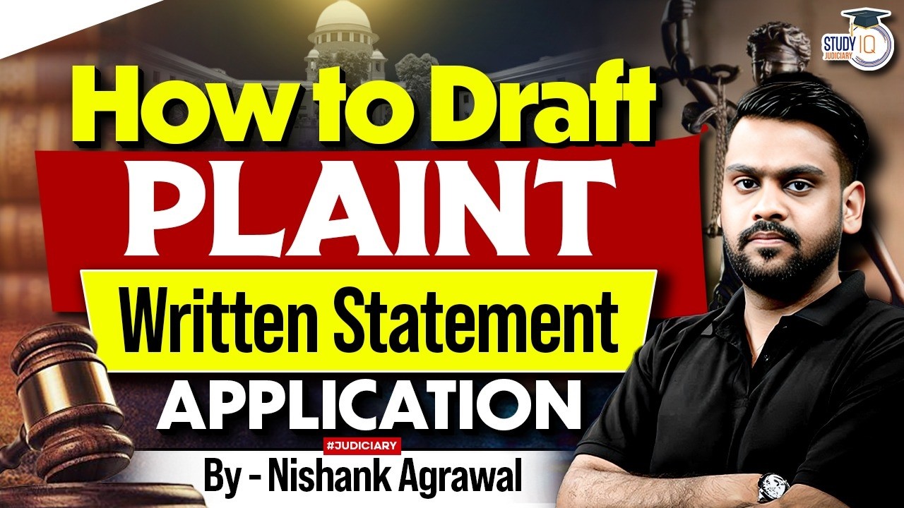 Master Drafting: Plaint, Written Statement & Application | Judiciary 2026