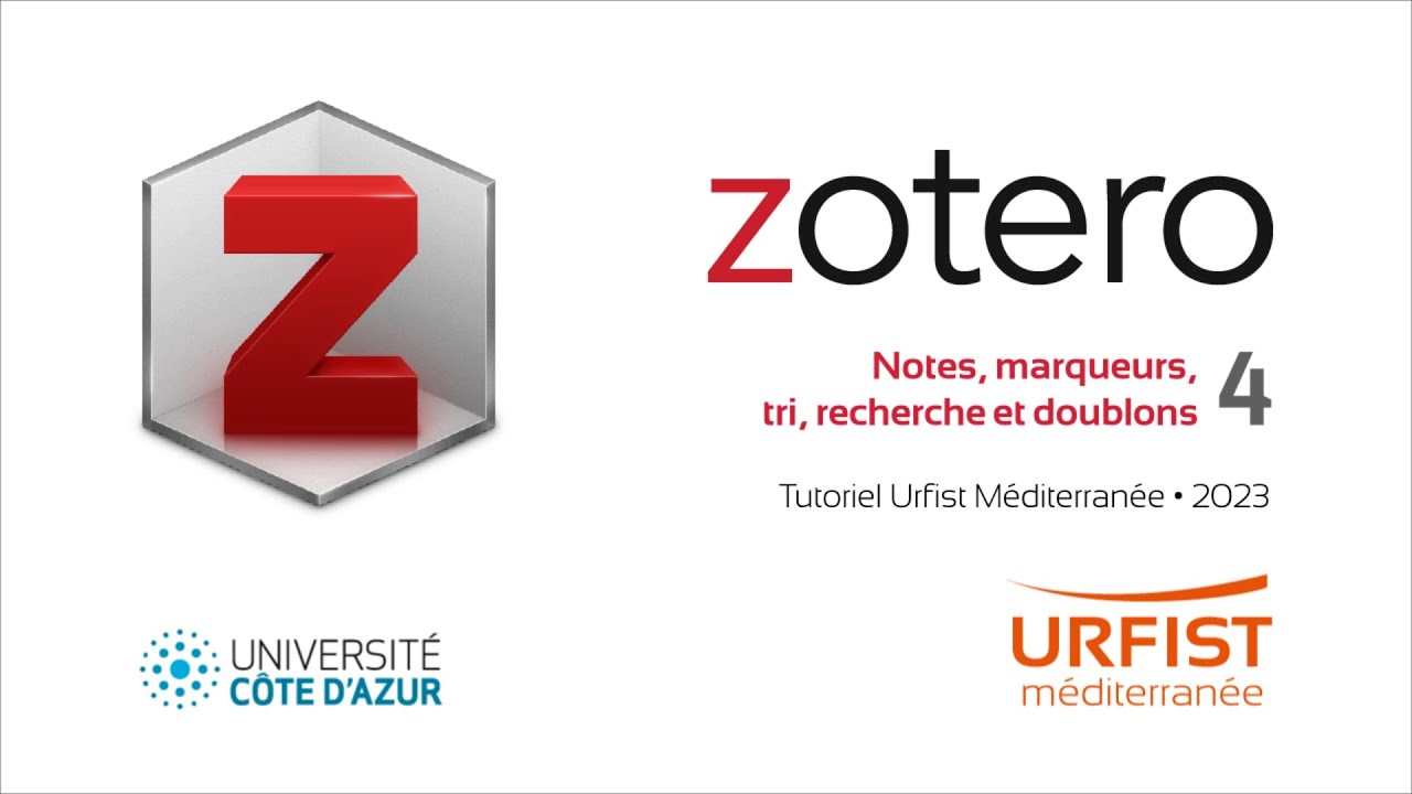 4 - Zotero 6 - Note marqueur recherche