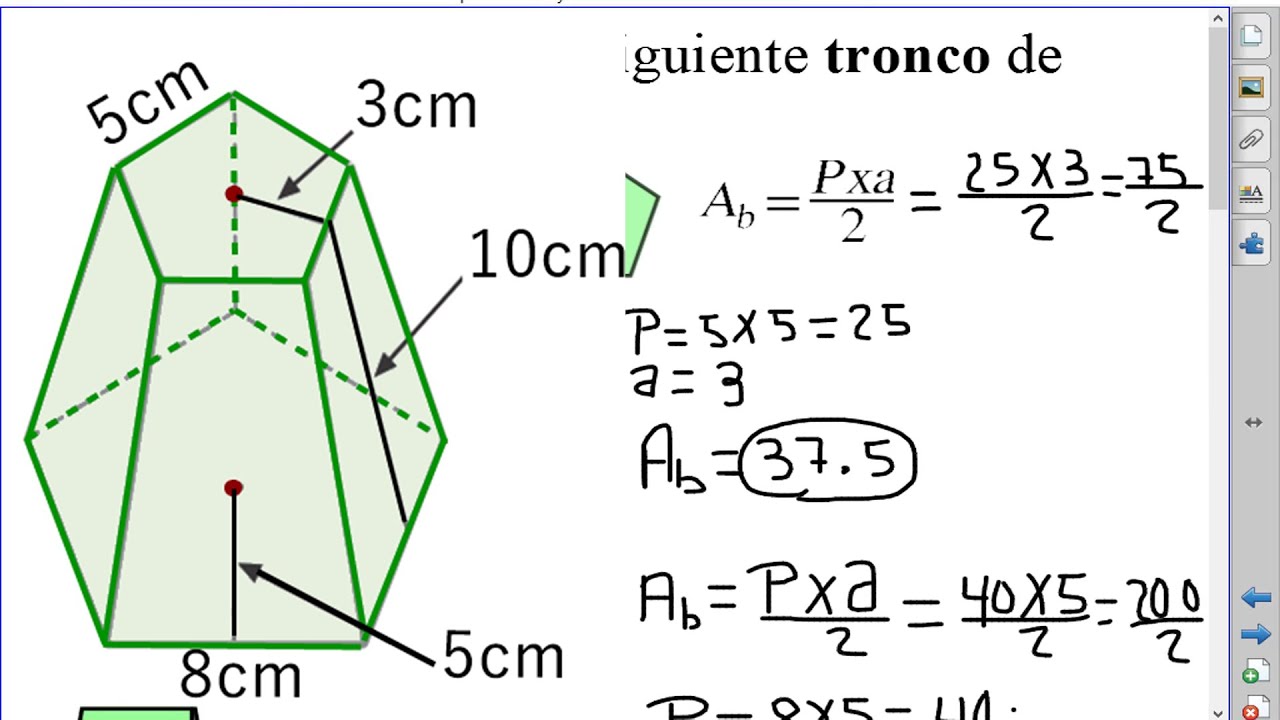 Área de un Tronco de Pirámide.