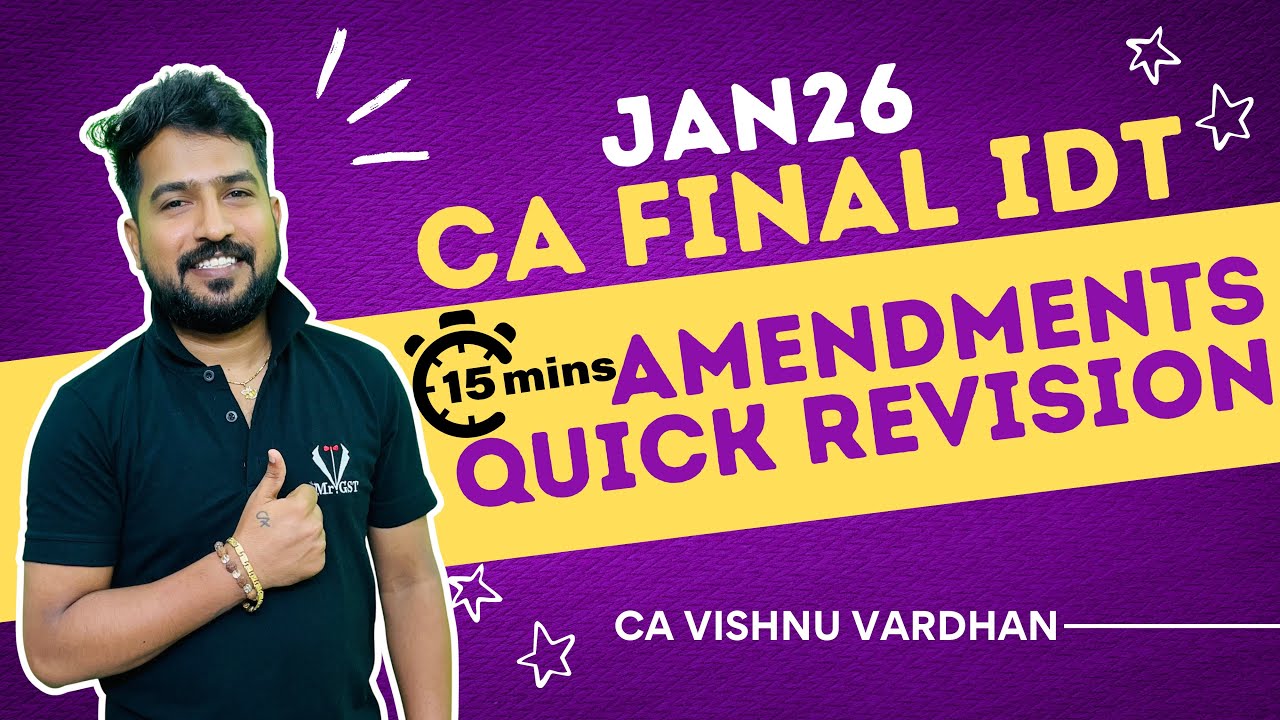🚀 Быстрый обзор материала для экзамена CA Final IDT всего за 15 минут | Экзамены в январе 2026 го...