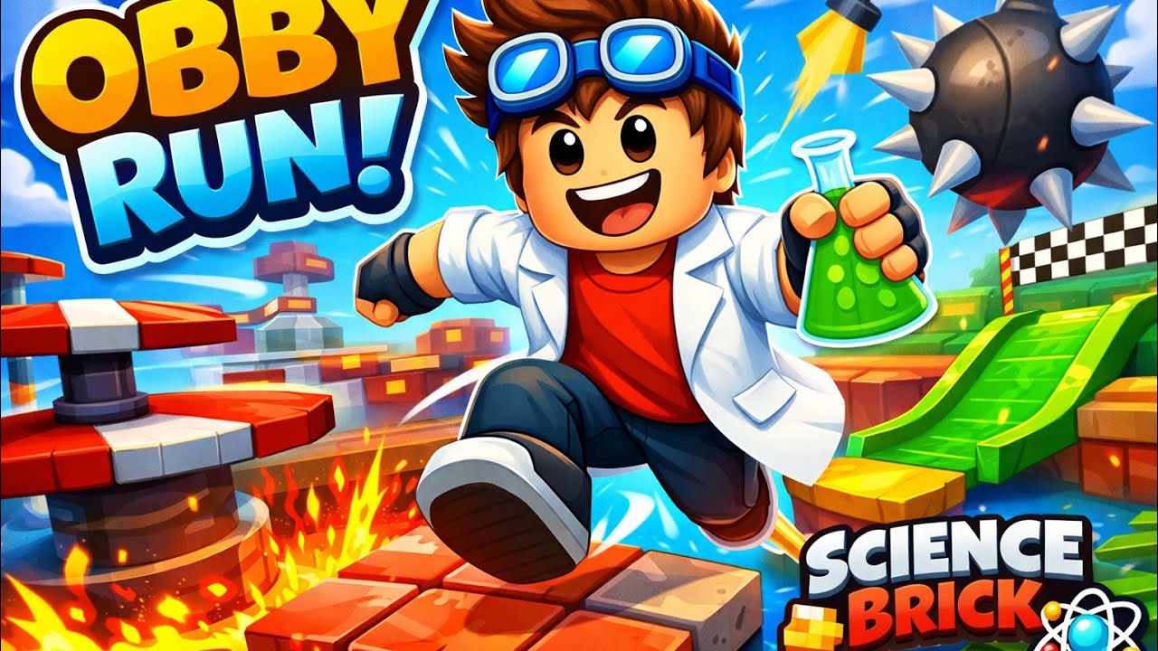 🏃‍♂️ Obby Run with Science Brick! 🧱🧪