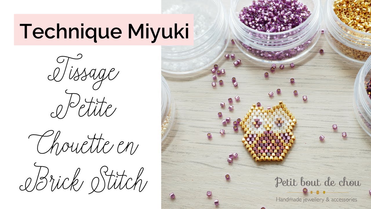 Tutoriel Tissage Petite Chouette en Brick Stitch et Perles Miyuki (English subtitles)