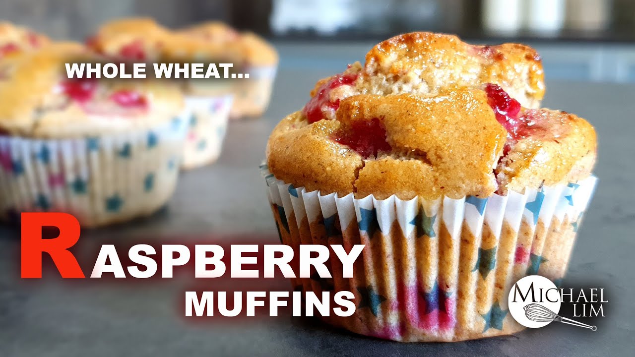 Whole Wheat Raspberry Muffins / Simple & Easy To Make Recipe