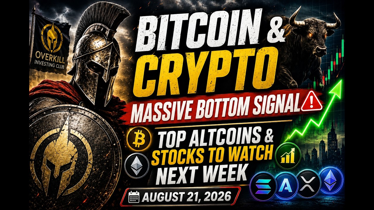 BITCOIN & CRYPTO MASSIVE BOTTOM SIGNAL 🚨 | Top Altcoins & Stocks to Watch Next Week | August 21
