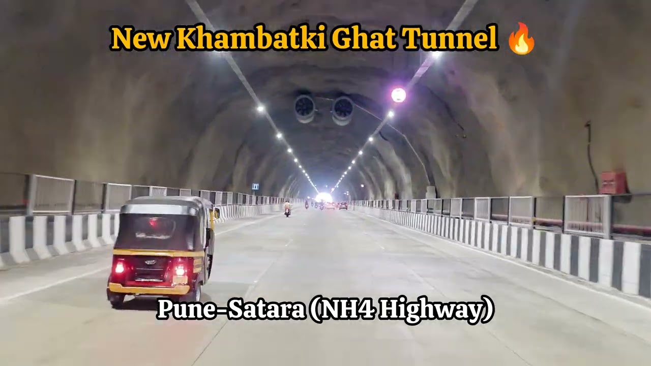 New Khambatki ghat twin tunnel 1.3 km long distance pune satara road nh4 mumbai bangalore highway