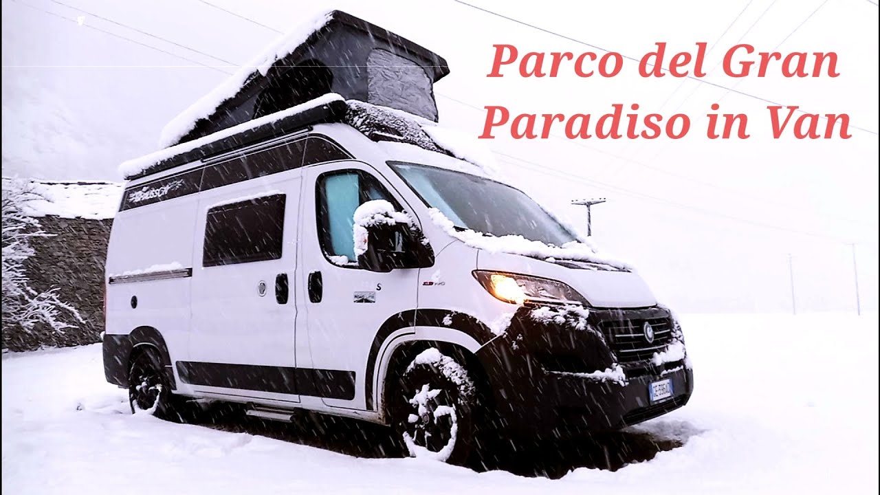 PARCO DEL GRAN PARADISO IN VAN - NEVE SULLA VALLE DELL'ORCO PAZZI IN MUTANDE SULLA NEVE