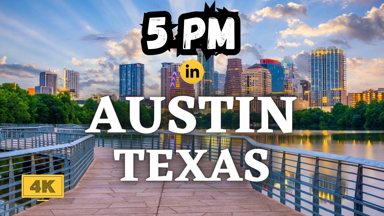AUSTIN, TEXAS 🇺🇸【5 O'CLOCK SOMEWHERE virtual walking tour in 4K】