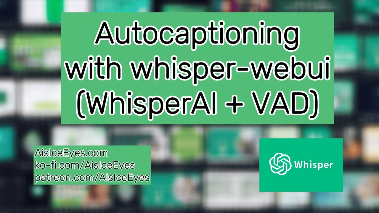 Autocaptioning with whisper-webUI (WhisperAI + VAD)