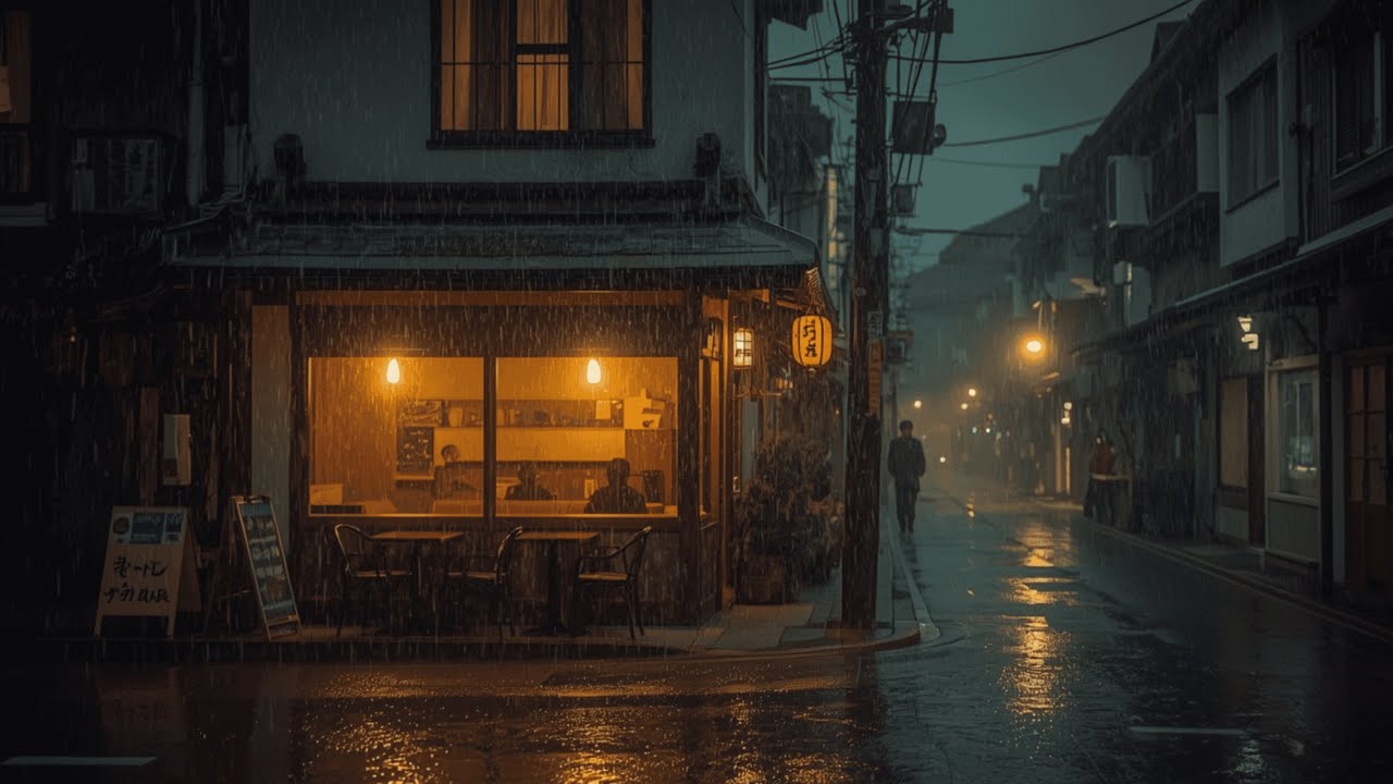 Kyoto Rain & Coffee Shop Sounds ? Calm
