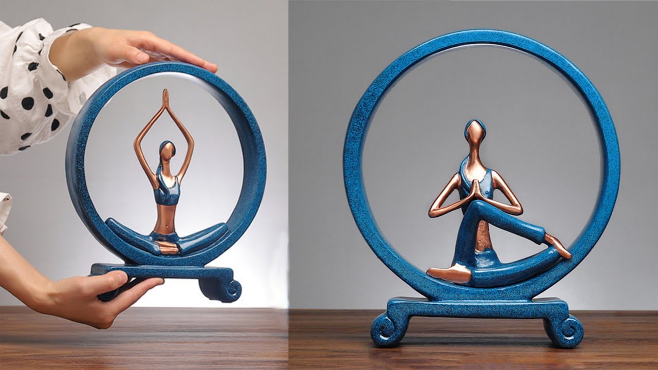 🧘Yoga Craft/Home decor ideas/Waste material Craft/Showpiece/Diy Yoga women sculpture🧘 #yoga