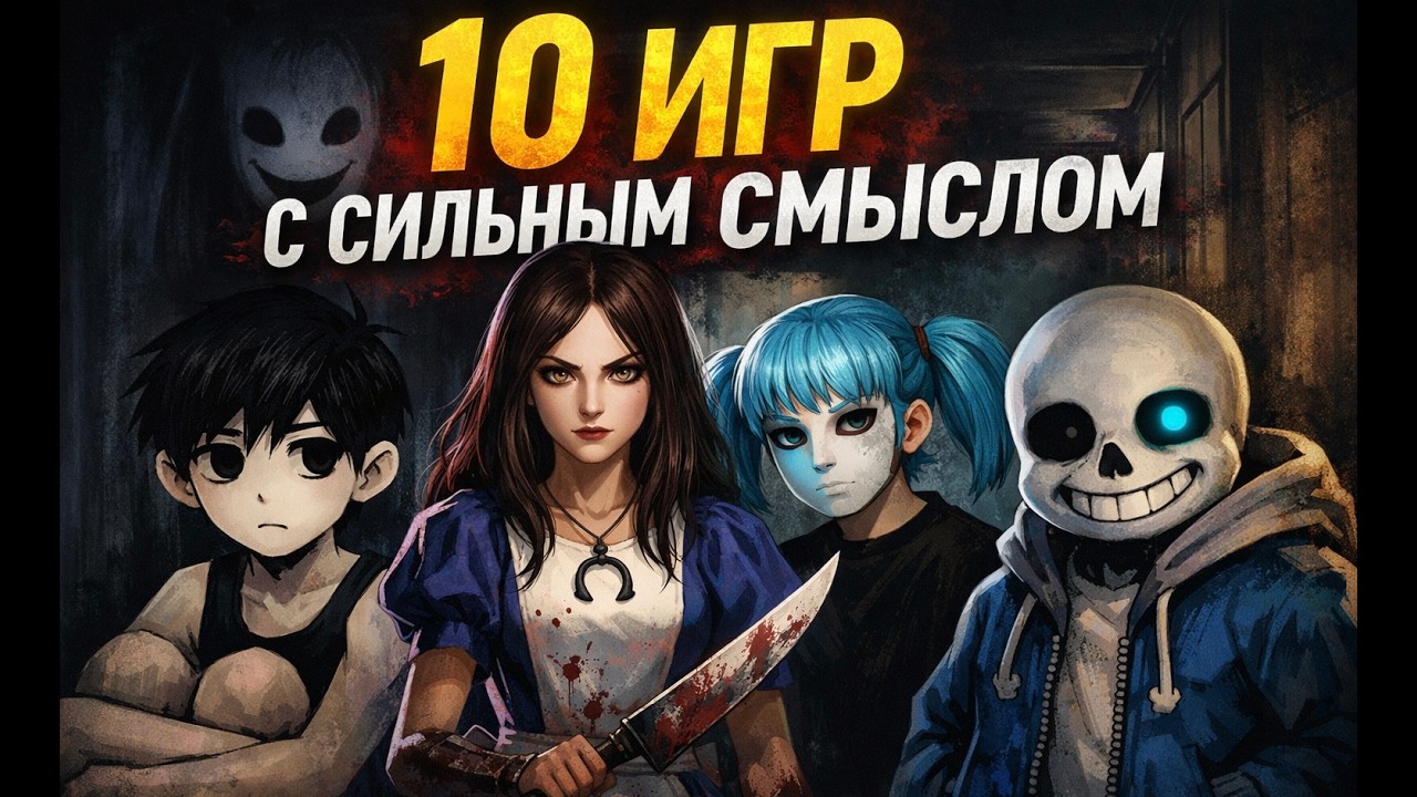 10 МРАЧНЫХ ИГР С СИЛЬНЫМ СМЫСЛОМ | Undertale, Omori, Sally face, little misfortune