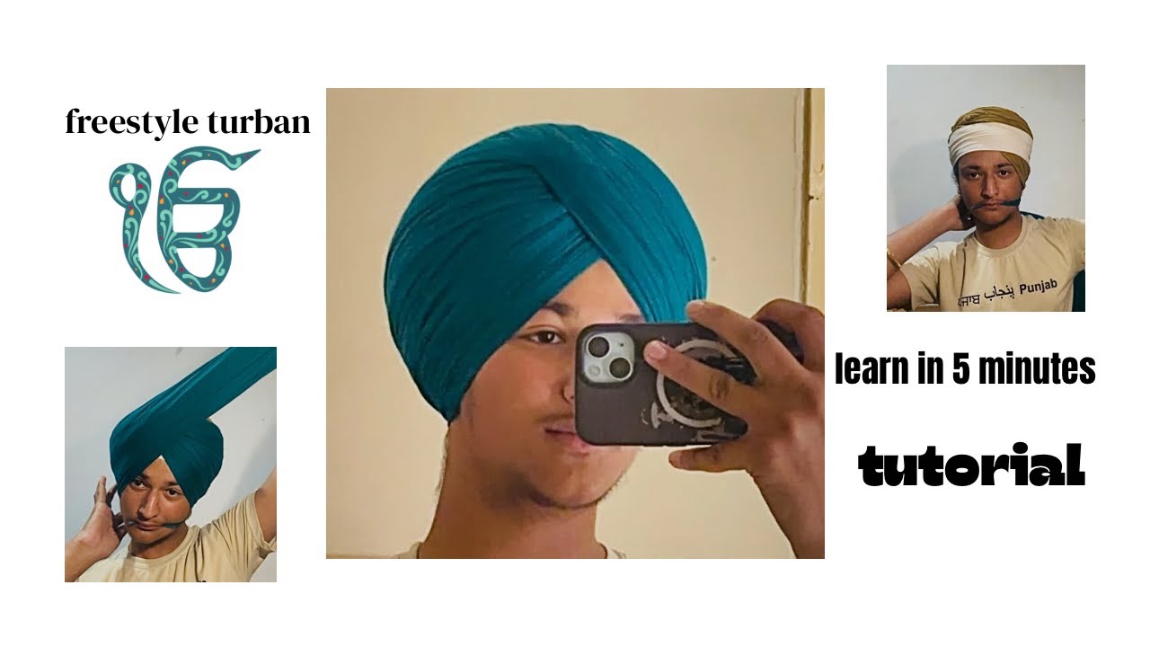 Easy turban tutorial | learn freestyle turban in 5minutes||