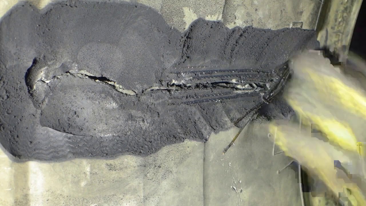 Ремонт бокового пореза на крупногабаритной шине по технологии TRS / Earthmover Tire Repair (OTR)