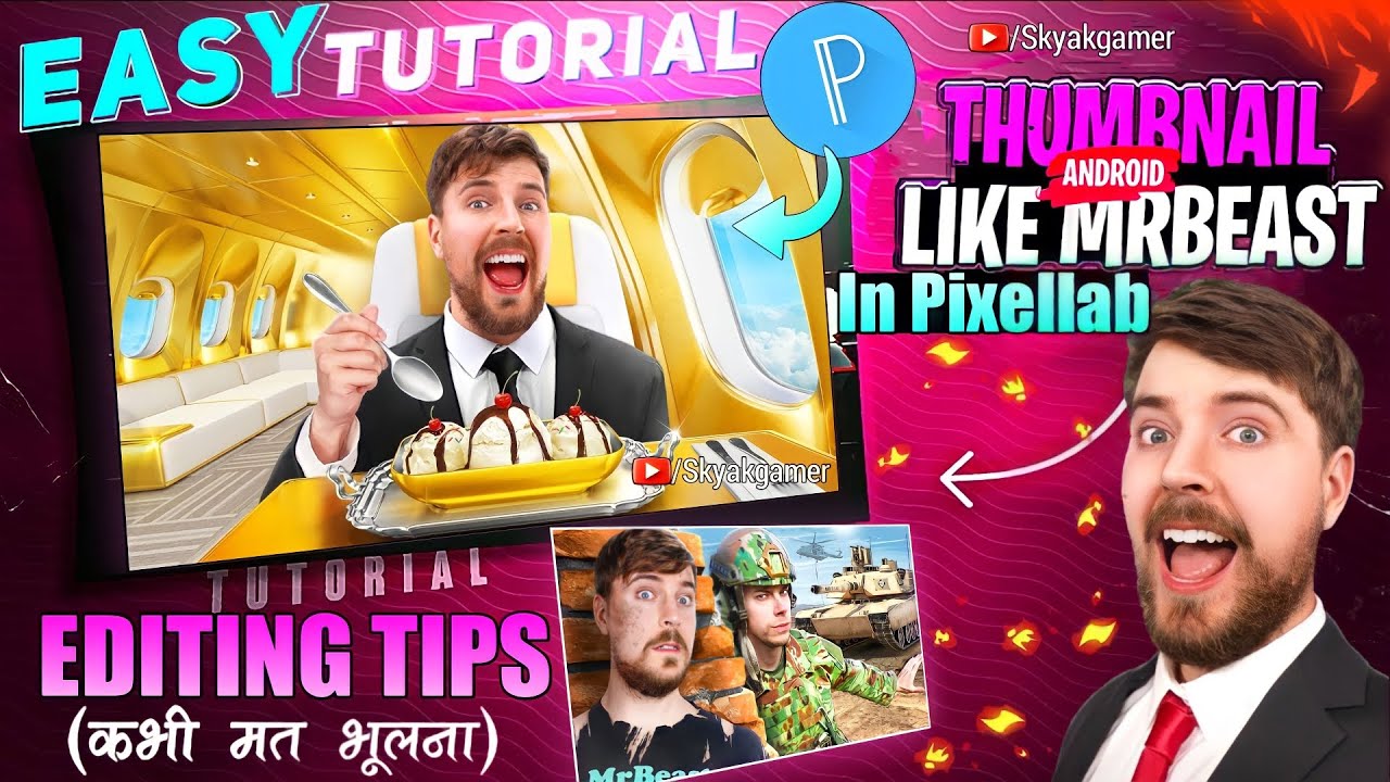 How To Make Thumbnail Like @MrBeast In Android || Thumbnail Editing || Thumbnail Kaise Banaen