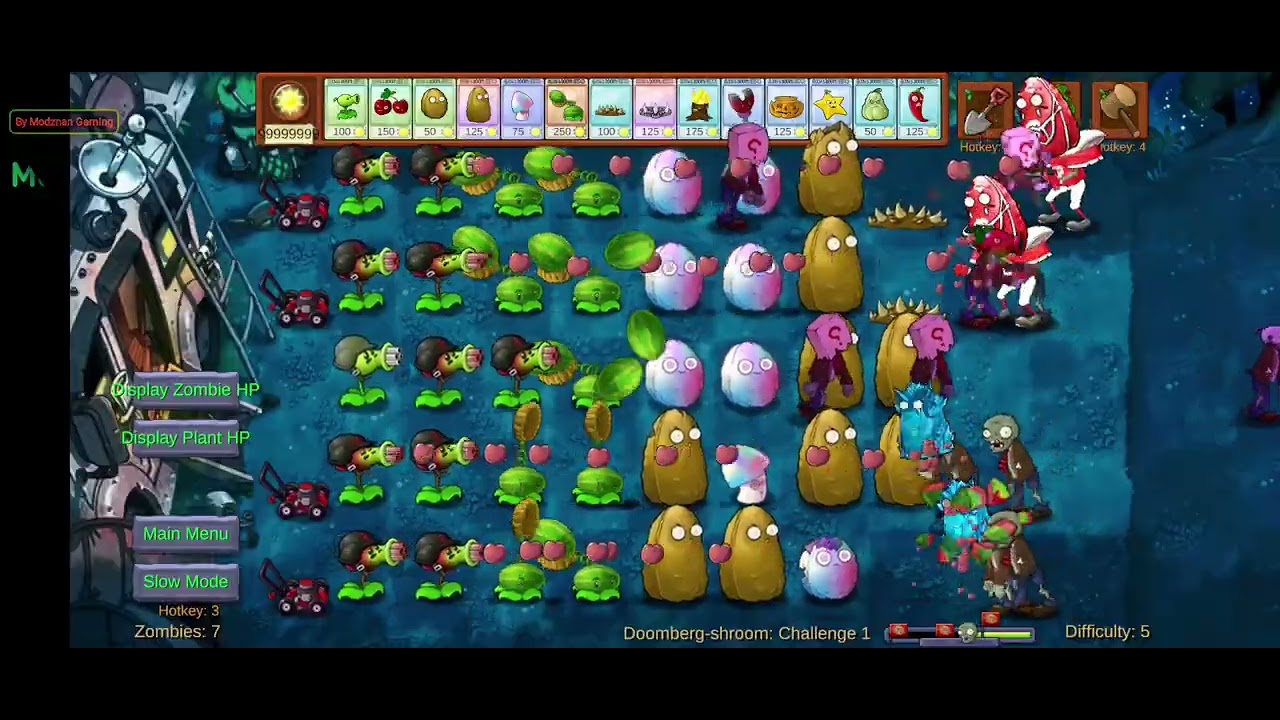 ONLY 5 SUNFLOWER CHALLENGE! CAN I BEAT THE PVZ ROOF STAGE?