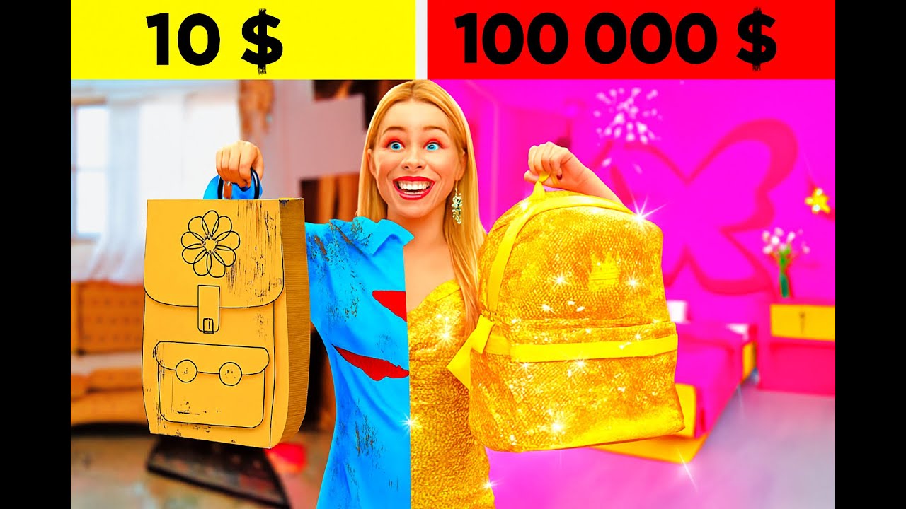LUXUS VS BILLIGE SCHUL-HACKS || Teure vs Billige DIYs von 123 GO! SCHOOL