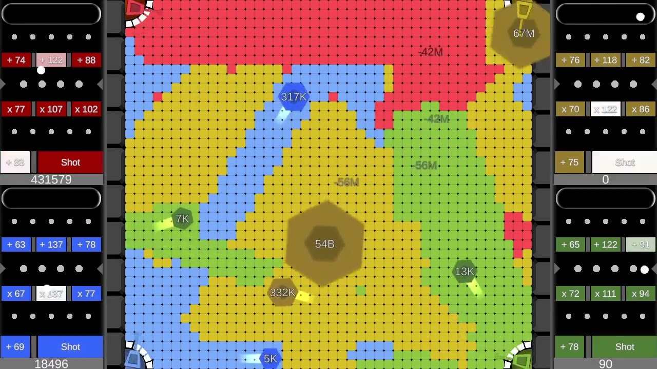 Multiply or Release X Territory War - 4 Player #8 - Marble Race in Unity