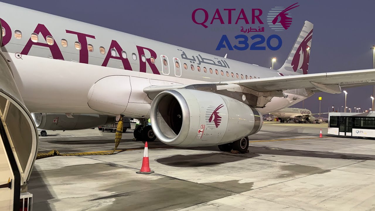 4K Qatar Airways Airbus A320 economy 🇦🇪 Abu Dhabi AUH to Doha DOH 🇶🇦 [FULL FLIGHT REVIEW]