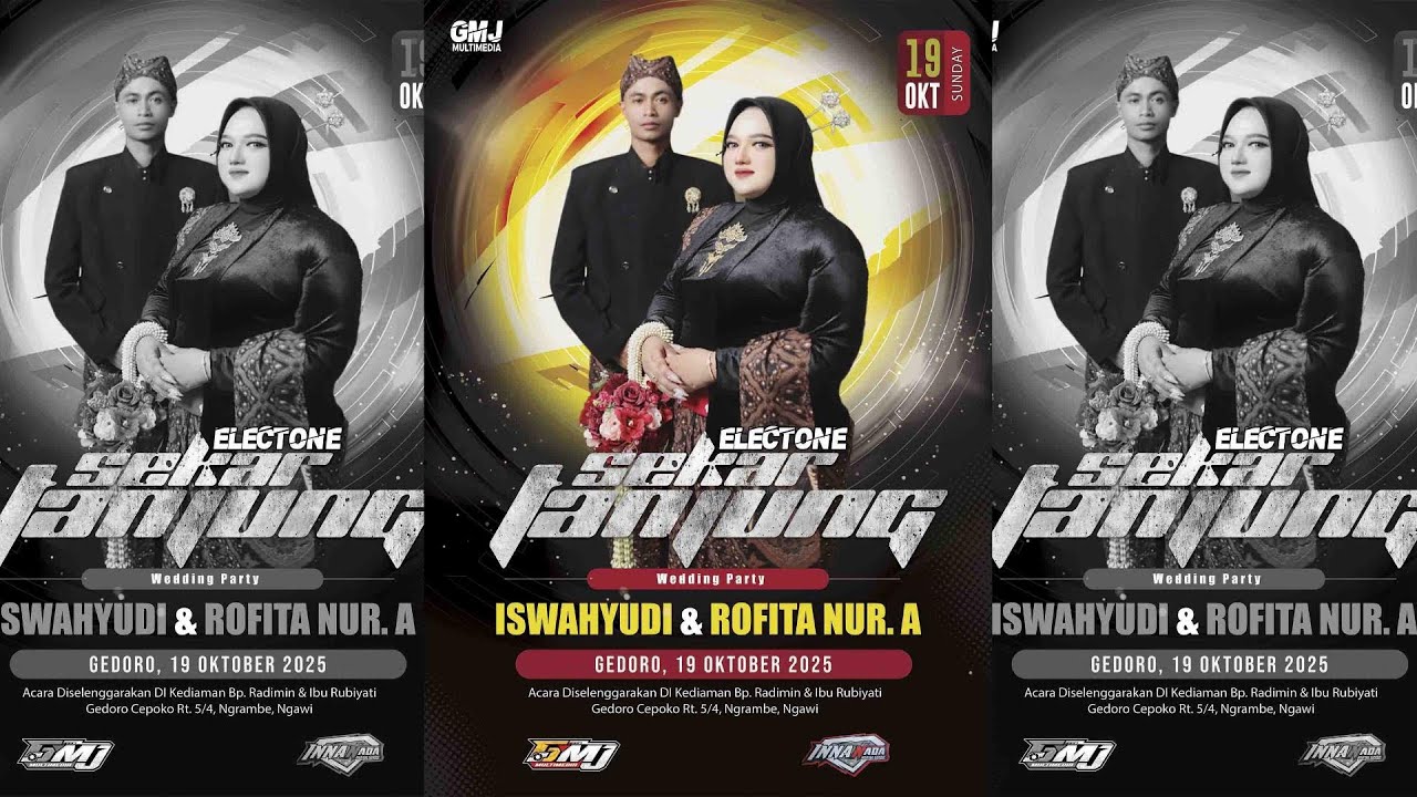 🔴LIVE SEKAR TANJUNG ELECTONE || INA NADA SOUNDSYSTEM || GMJ MULTIMEDIA || WEDDING ISWAHYUDI & ROFITA