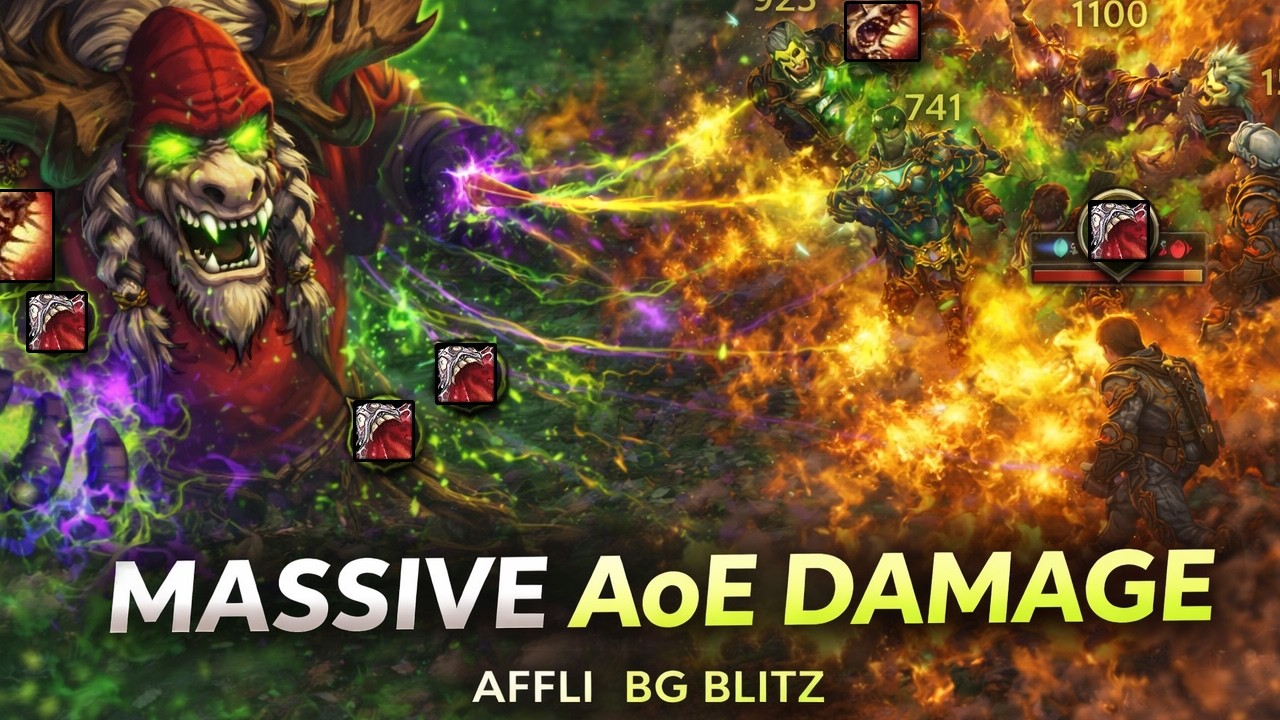 Affliction Warlock Goes NUCLEAR in Battleground Blitz