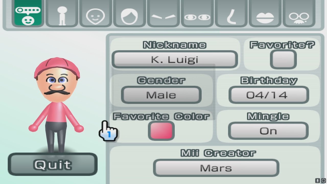 Kindness Luigi - Super Mario 64 - Mii 3077