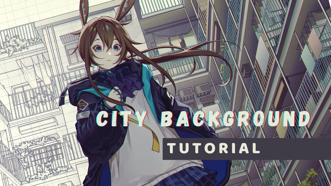 как я рисую городские фоны ✦ урок 【CLIP STUDIO PAINT】