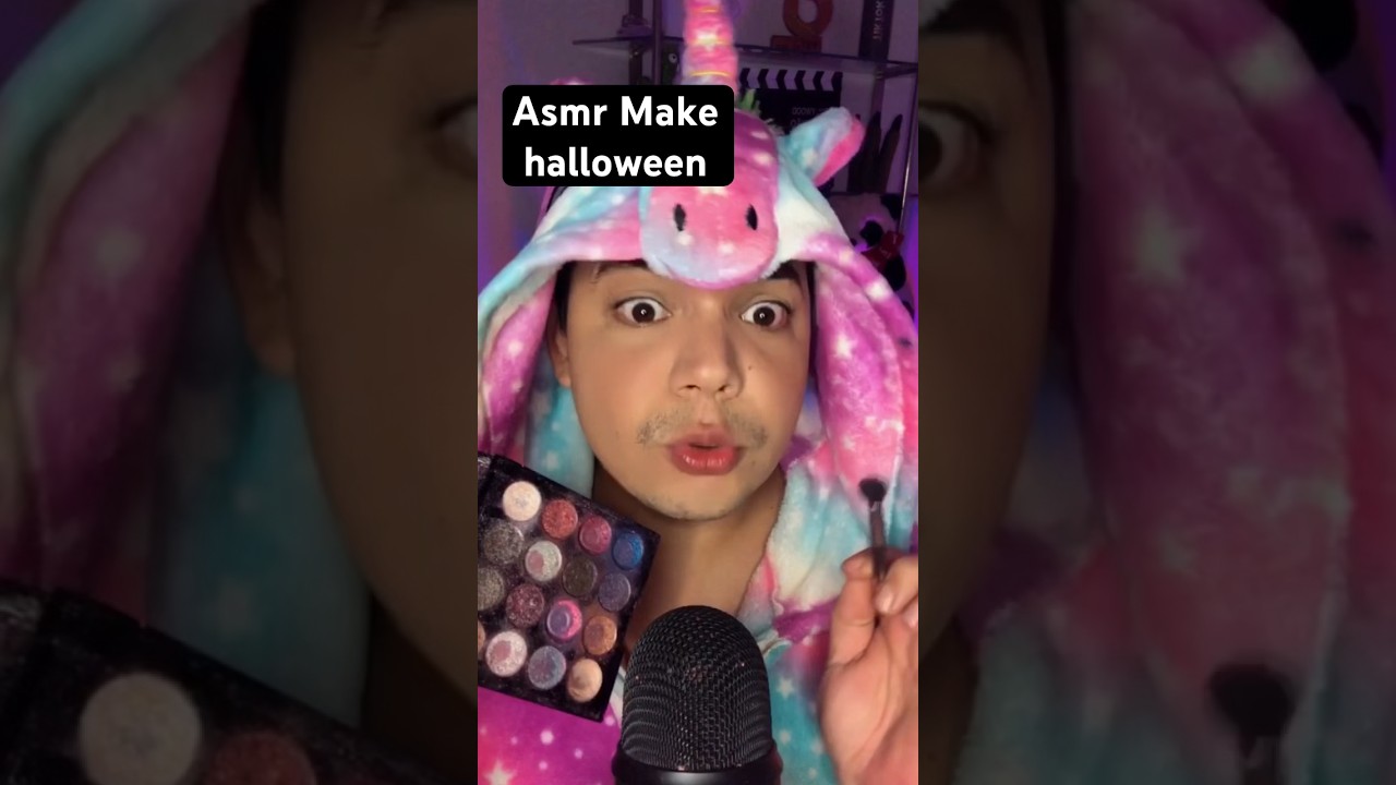 ASMR MAKE HALLOWEEN #asmr #asmrsounds #asmrmaquiagem #asmrmakeup