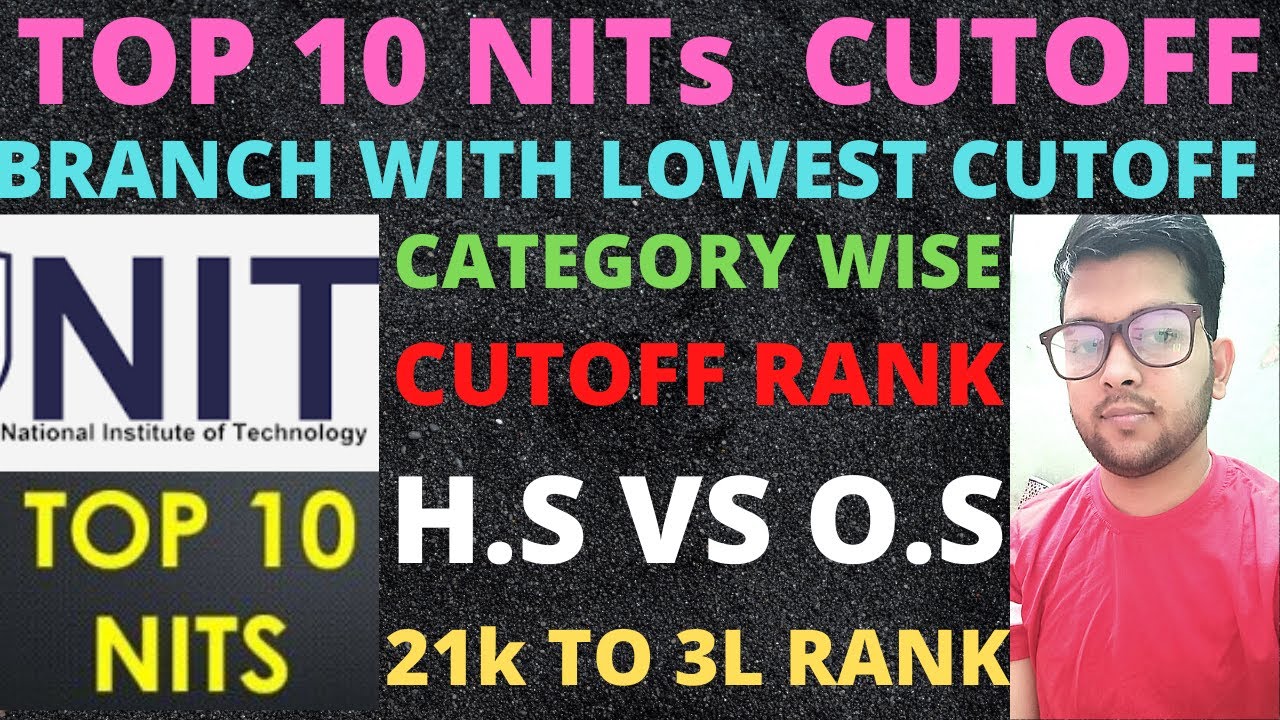 JEE Mains 2021 | Top 10 NIT Cutoff | Branch with Lowest cutoff | Category wise cutoff |Male & Female