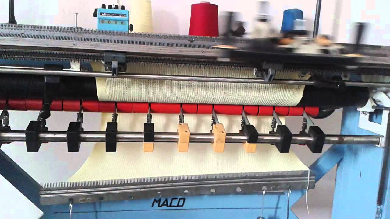 Tricô em máquina industrial