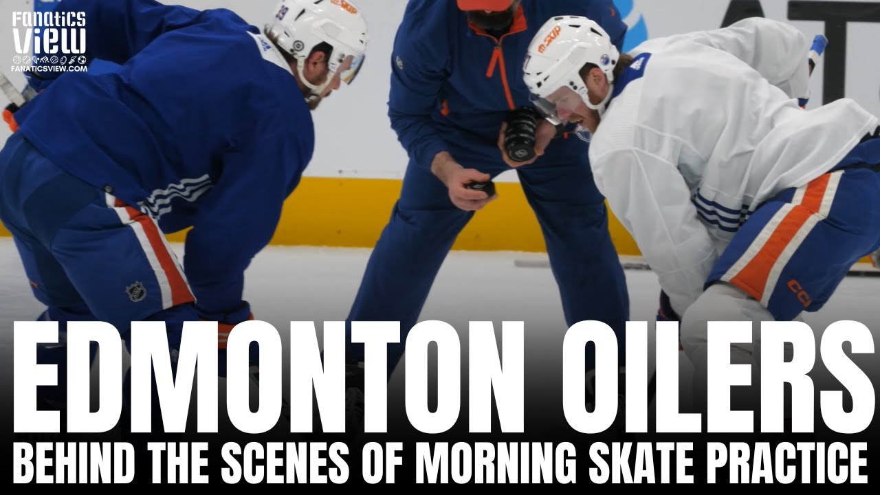 Edmonton Oilers Behind The Scenes of Morning Skate Practice With Connor McDavid & More Oilers