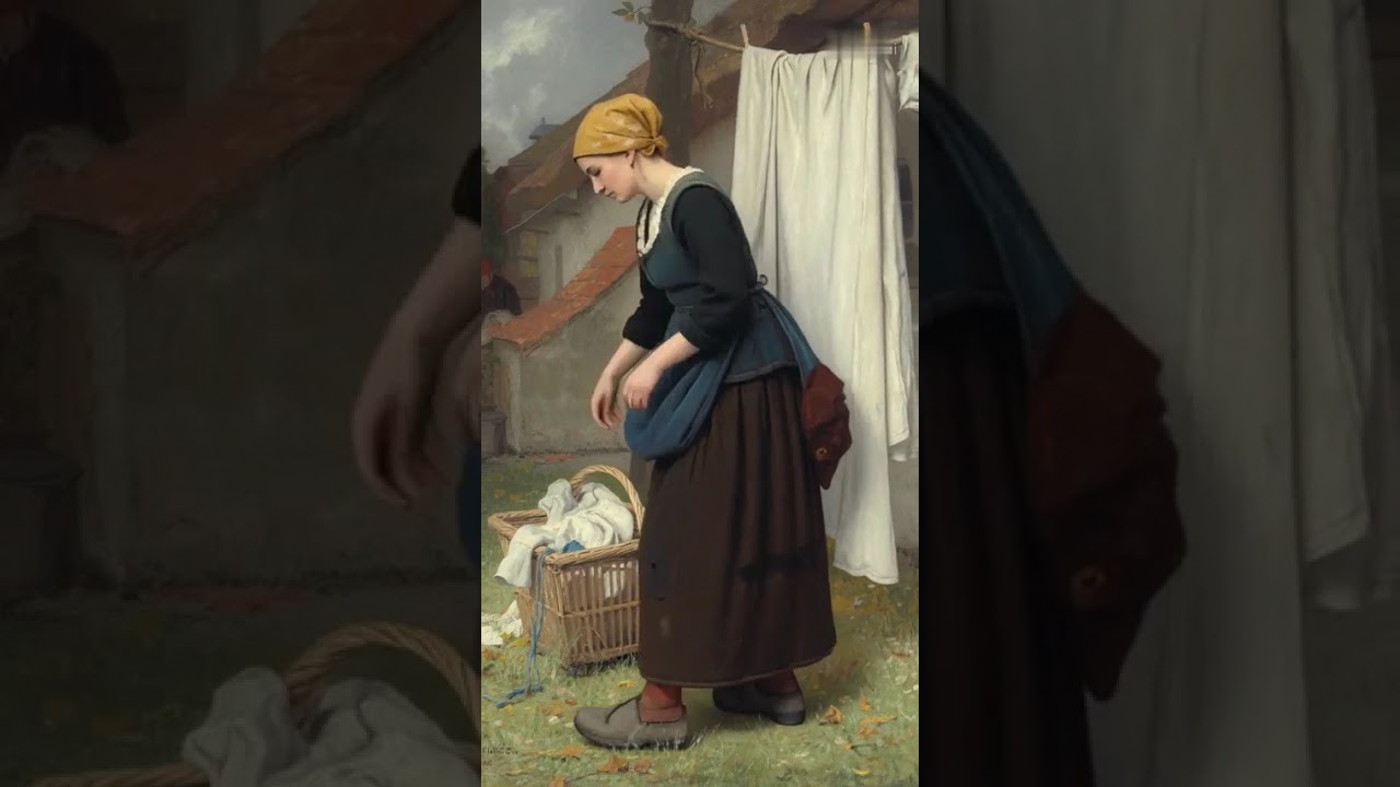 D&eacute;sir&eacute; Fran&ccedil;ois Laug&eacute;e | The Laundress, 1882 #tuttart #art #youtubeartist #animated