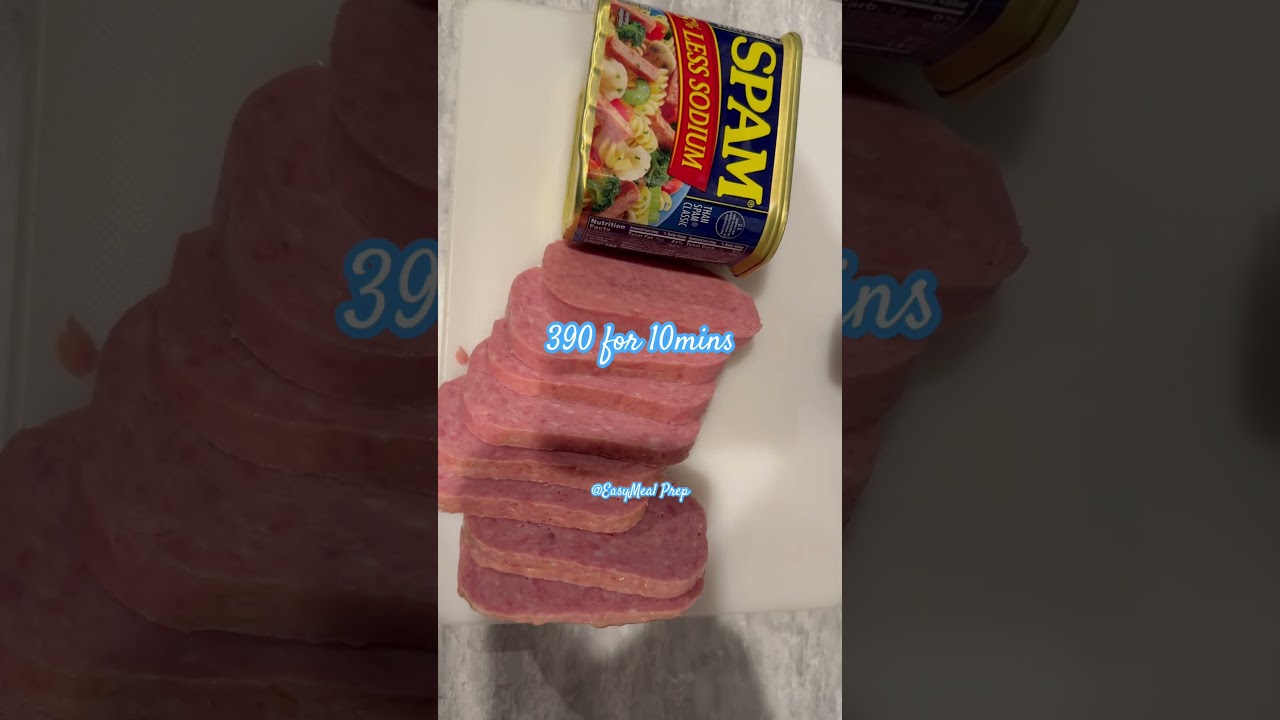 EasyMeal Spam for breakfast in air fryer. #easymealprep #lutongpinoyinAmerika