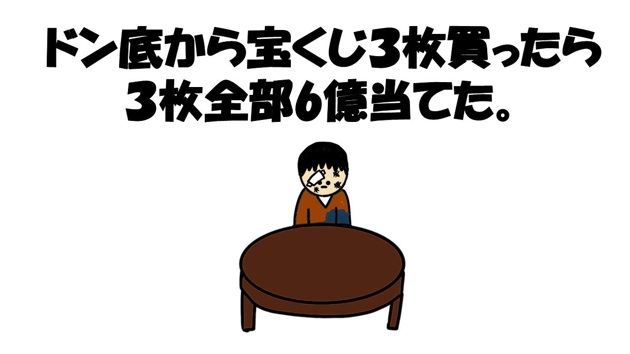 【アニメ】どん底から宝くじ３枚買ったら3枚全部６億当てた。