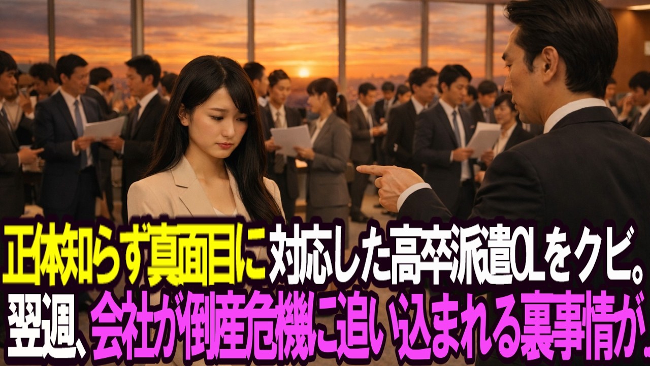 正体知らず真面目に対応した高卒派遣OLをクビに。翌週、会社が倒産危機に追い込まれる裏事情が...