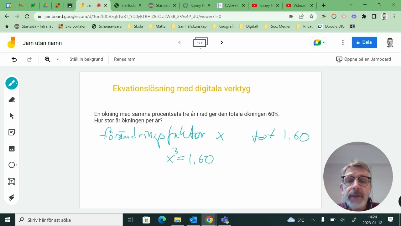 Matte 5000+ 1a: 3.4 Ekvationslösning med digitala verktyg