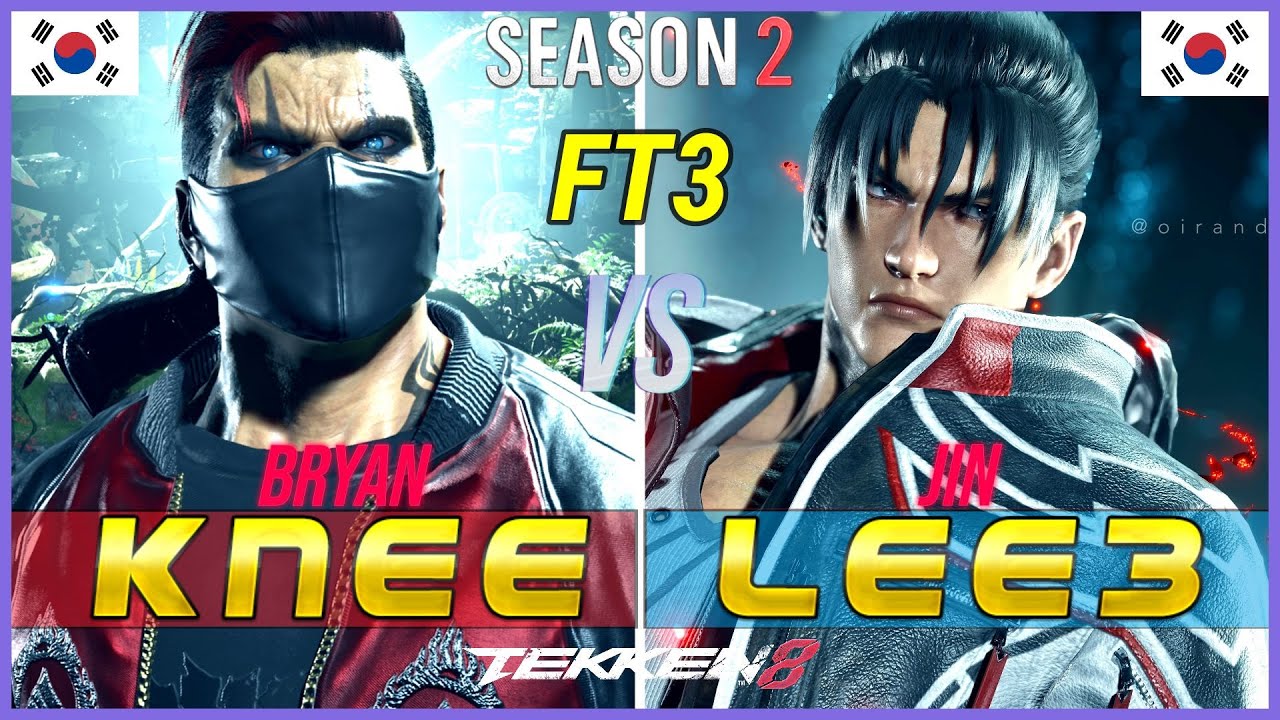 Tekken 8 Season 2 ▰ KNEE (Bryan) Vs LEE3 (Jin, Lee) ▰ First To 3 Set!