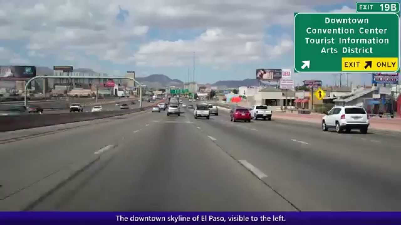 Westbound Interstate 10 in El Paso, Texas