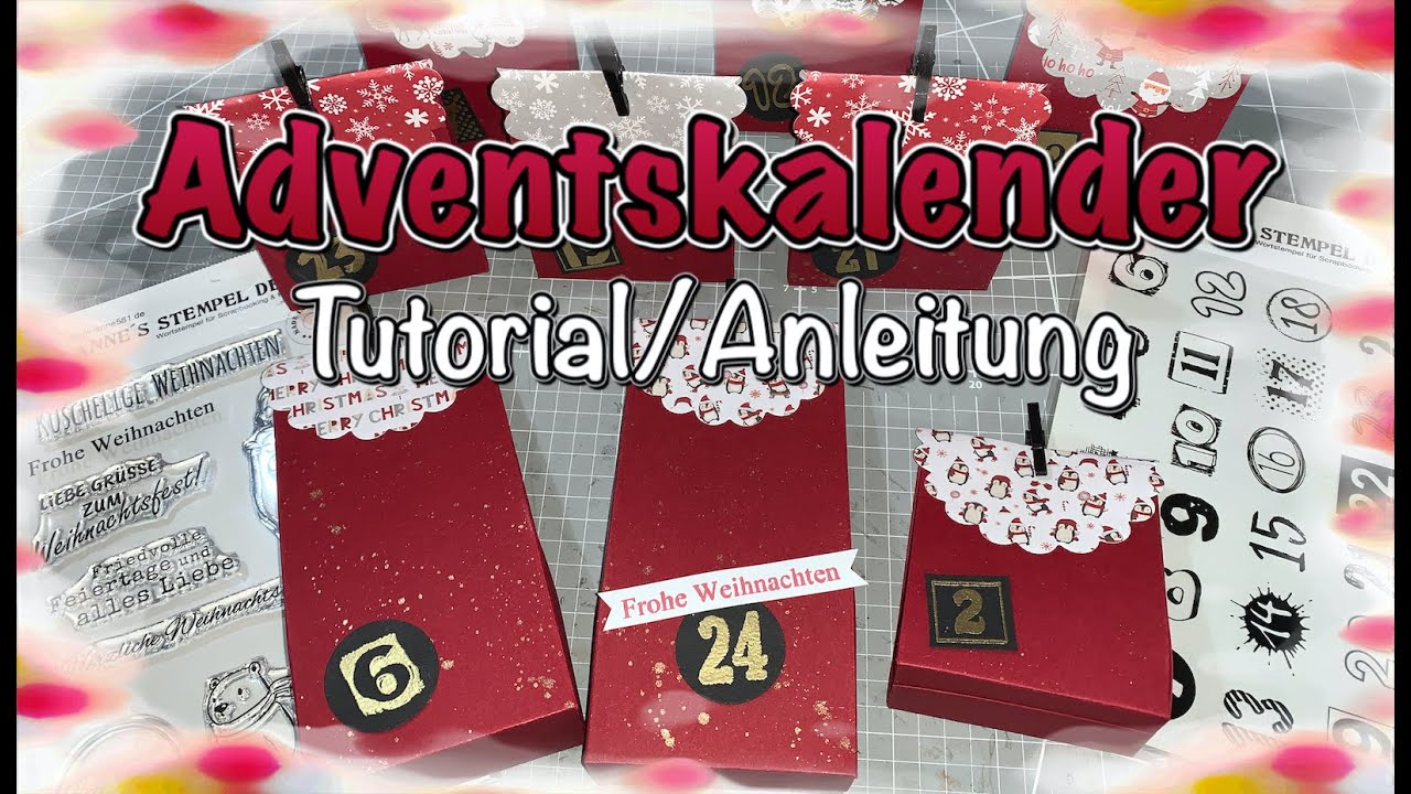 Adventskalender basteln, kleine Tüten basteln, basteln mit Papier von Action