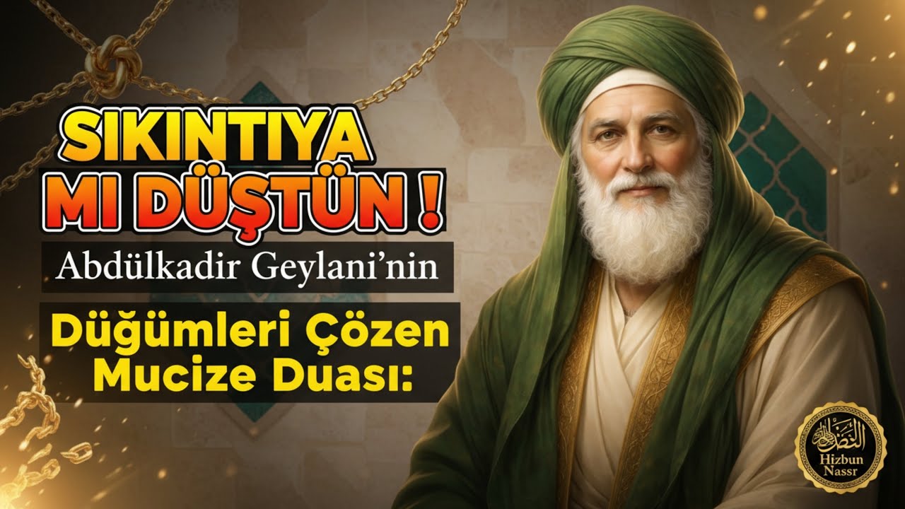 SIKINTIYA MI DÜŞTÜN ! Abdülkadir Geylani'nin Düğümleri Çözen Mucize Duası: Hizbun Nasr