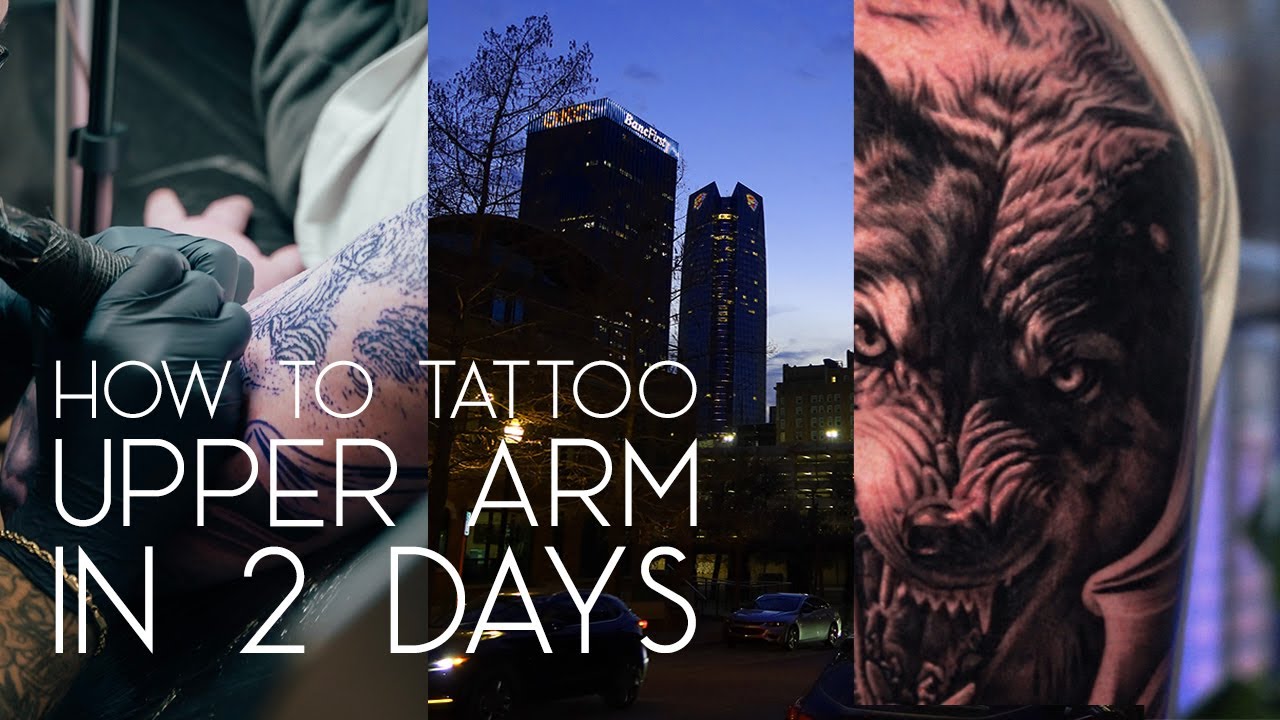 How to tattoo upper arm in 2 days!!!