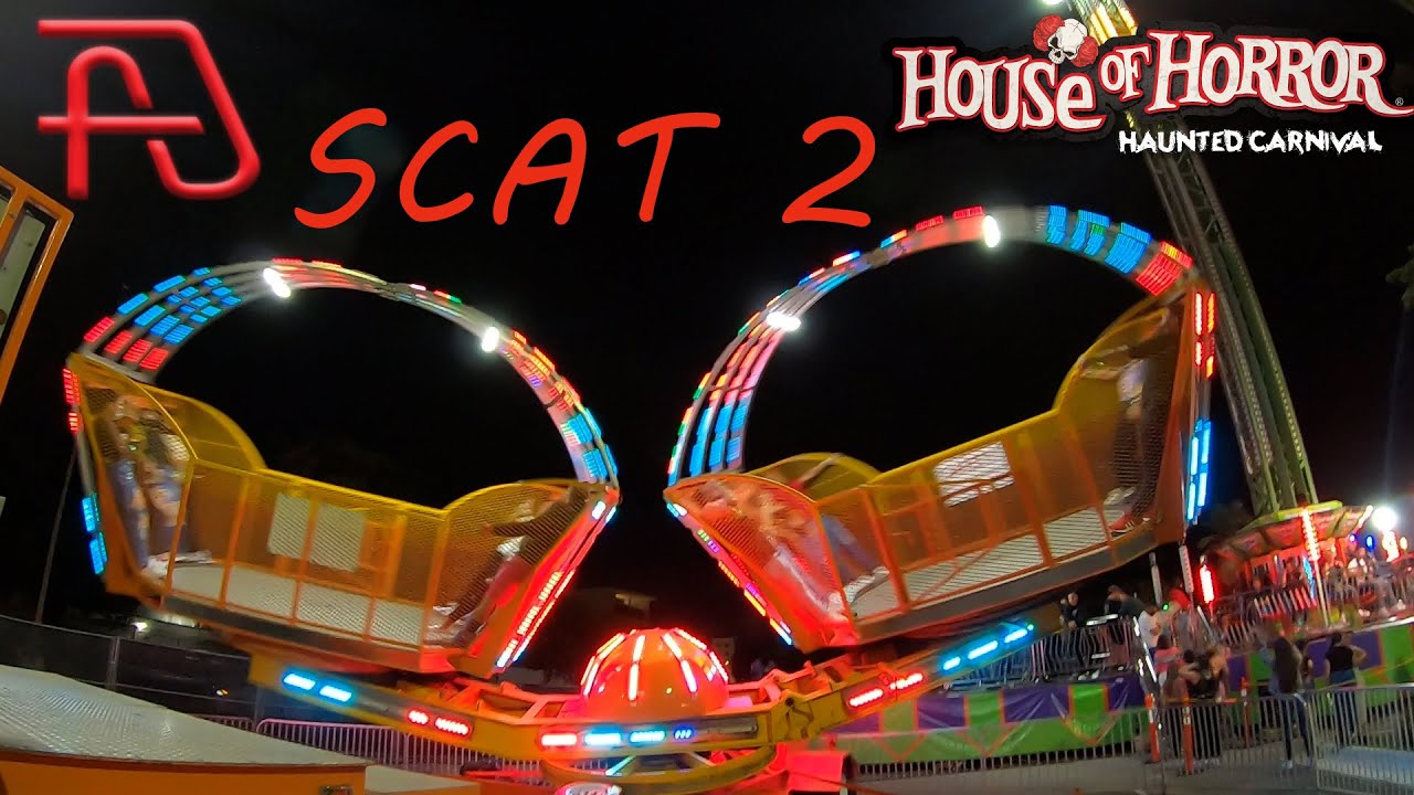 SCAT 2 Carnival Ride POV at House of Horror Haunted Carnival - Miami International Mall 2021